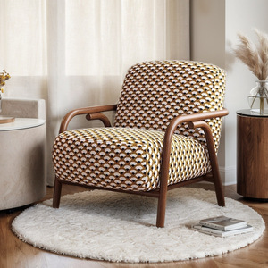 Fauteuil simple moderne léger <span class=keywords><strong>de</strong></span> style français en tissu rembourré <span class=keywords><strong>de</strong></span> mousse pour salon, balcon, chambre à coucher, gîte haut <span class=keywords><strong>de</strong></span> gamme, <span class=keywords><strong>canapé</strong></span> décontracté - Product Image 1