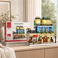 Ensemble de blocs de construction Hôtel Urbain, Modèles de Cafés et Scènes de Rue pour Magasins de Jouets, Boutiques d'Hobbies, Vendeurs en Ligne OEM Mondiaux