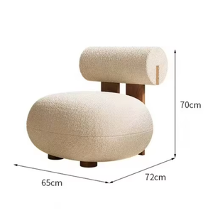 Sillón Individual Moderno con Estructura de Madera Maciza y Tapicería de Tela para Sala de Estar de Hotel o Muebles para el Hogar, Muebles Sencillos e Informales para Dormitorio - Product Image 6