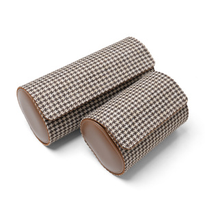 <span class=keywords><strong>Estuche</strong></span> de Viaje para Relojes con Diseño de Pata de Gallo, 2 Ranuras, Personalizado, en Cuero PU - Product Image 3
