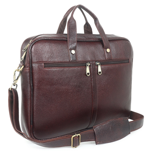 Modern Office Genuine Leather <b>Laptop</b> <b>Bag</b> Crafted With 100% Pure Leather Featuring Multiple Compartments And Safe - Product Image 4