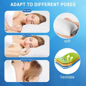 Rts chỉnh hình ngủ nghiền nát Talalay Latex + Kapok sợi làm mát lai cổ tử cung mát đám mây Bộ nhớ bọt gối - Product Image 4