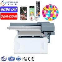 Refinecolor - Impresora UV A1 de Nueva Llegada, Impresora UV Plana 6090 para Impresión DTF en Relojes de Pared, Tarjetas de Identificación, Carcasas de Teléfono, Vasos, Pelotas de Golf