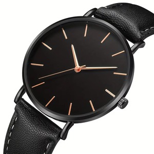 Relojes Casuales para Hombre, Relojes de Negocios Sencillos de Cuero Sintético, Relojes de Cuarzo para Hombre, Elección Ideal para Regalos - Product Image 2
