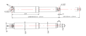 DC 24V YH8-526G ตัวกระตุ้นเชิงเส้นแบบอินไลน์สำหรับท่อไอเสียอัตโนมัติแรงสูงดีไซน์แบบอินไลน์เพรียวบางแบบปากกา5000N - Product Image 2