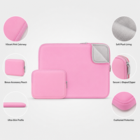 Ensemble de pochettes pour ordinateur portable en néoprène personnalisées, doublure en peluche douce, housse pour ordinateur portable, pochette d'accessoires assortie, portable, pour le bureau et les études