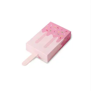 Cartoon ice cream shape pink and blue packaging box carton nuts dried fruit Paper box candy chocolate bag