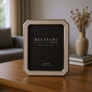 Beltrami Silver Plated Photo <b>Frame</b> Rectangular Wood Structure Embossing <b>Printing</b> 1 Color Durable Made in Italy Argento 999 - Product Image 3