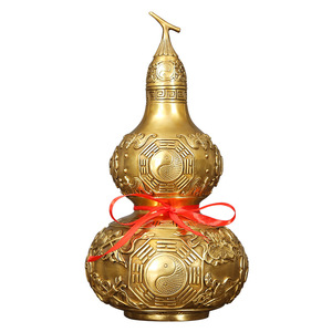 Adorno de Calabaza Bagua de Latón Fundido, Simbolismo Feng Shui, Decoración de Mesa, Regalo de Año Nuevo Chino, Artesanía de Alta Calidad - Product Image 5
