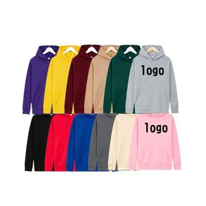 OEM Free Sample Men Sweatshirt 100% Polyester <b>Blank</b> Heavy <b>Weight</b> Custom Screen Print Loose Pullover Hoodies - Product Image 1