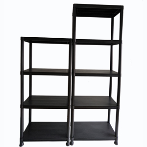 5 Tier Heavy Duty Black <strong>Plastic</strong> Adjustable 150lbs Capacity Garage Storage <strong>Shelving</strong> <strong>Shed</strong> Shelf Unit Home Office Pantry Workshop - Product Image 2