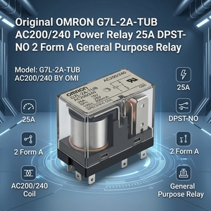 Relé <span class=keywords><strong>de</strong></span> Potencia Original OMRON G7L-2A-TUB AC200/240, 25A DPST-NO, 2 Formas, Relé <span class=keywords><strong>de</strong></span> Propósito General G7L-2A-TUB AC200/240 <span class=keywords><strong>de</strong></span> OMI - Product Image 2