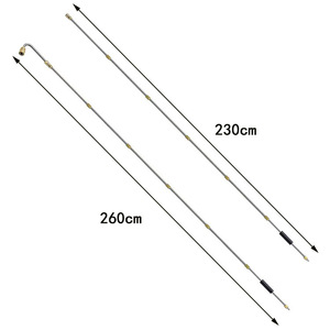 High <b>Pressure</b> <b>Sprayer</b> Extension Rod 230cm 260cm Stainless Steel Adjustable Flow Car Wash Water Gun Head U-Shaped Alloy - Product Image 1