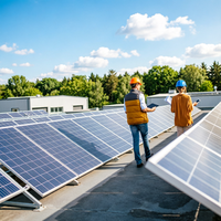 Support solaire certifié TUV, installation rapide sans soudure, pour toiture en acier, tuiles métalliques