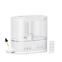 Humidificateur ultrasonique 4L à brume froide avec diffuseur d'arômes, humidificateur silencieux pour chambre et bureau avec lumière LED