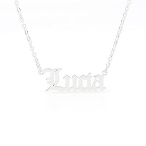 Go Party-collar de acero inoxidable chapado en oro de 18K con letras de lirio, collar con <span class=keywords><strong>nombre</strong></span> y letras de la Reina, el rey, mamá, Jessie - Product Image 6