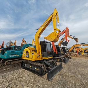 Komatsu 70-8 d'occasion de haute qualité, moteur de noyau d'excavatrice hydraulique de 7 tonnes, excavatrice sur chenilles originale japonaise d'occasion à vendre - Product Image 2
