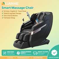Fauteuil de massage intelligent sans fil moderne OEM, contrôlé par application, inclinable, zéro gravité, avec coussinets gonflables complets et panneau de thérapie thermique lombaire