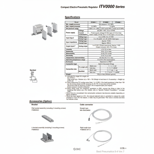 Régulateur de pression électro-pneumatique compact SMC Pneumatics ITV0010-3ML - Product Image 1