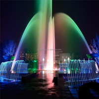 Système de pompe de fontaine à plat durable avec matériau en acier inoxydable 304 et hauteur d'eau réglable pour place publique