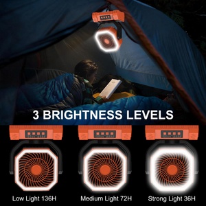 Solar Powered Rechargeable <b>Fan</b> USB with LED Power Bank Portable <b>Remote</b> Outdoor & Car Use Handheld Design Camping <b>Fan</b> - Product Image 6
