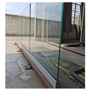 Barandilla de Vidrio para Terraza, Valla de Vidrio para Exteriores, Base Inferior de Aluminio, Perfil en U, Barandilla de Vidrio de 12 mm para Proyectos de Hoteles y Villas - Product Image 3