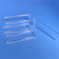 Tube d'échantillonnage clair en verre fondu de tube à essai de quartz de forme de U transparente pour l'analyse chimique de pari