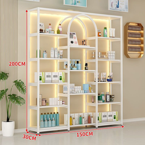 Custom Cosmetic <b>Shelves</b> Display Cabinet Stand and Makeup <b>Wall</b> Showcase for Retail Store - Product Image 4