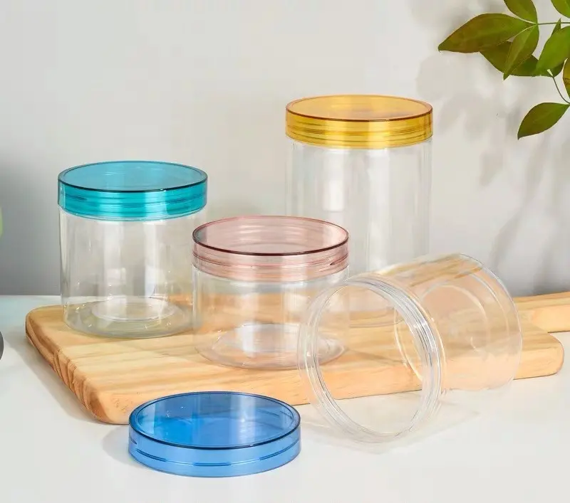 Xi Lanh Tròn Vuông PET Nhựa Bao Bì Thực Phẩm Jar Container Nhà Sản Xuất