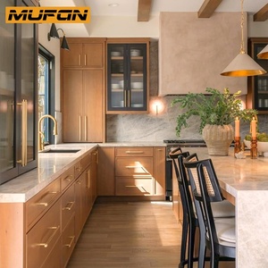 Pháp tủ bán tùy chỉnh đảo đồ nội thất thiết lập rắn gỗ sơn mài mỏng Shaker phong cách tủ bếp manufactur thiết kế - Product Image 1