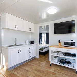 Casa Container Prefabbricata <span class=keywords><strong>in</strong></span> Acciaio Moderna ed Espandibile 20ft/40ft, Mobile con Bagno Completo, Cucina, Impermeabile, Alimentata a Energia Solare - Product Image 5