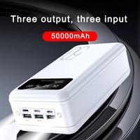 Chargeur de téléphone 10W OEM ODM, batterie externe de grande capacité 50000mAh, batterie externe pour téléphone portable 60000mAh avec trois ports USB pour Huawei