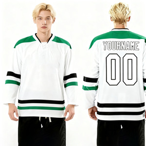 Maillot de hockey sur glace pour adultes en gros, résistant, logo personnalisé, respirant, coupe athlétique, anti-odeur, entraînement, match, maillot de hockey sur glace - Product Image 1