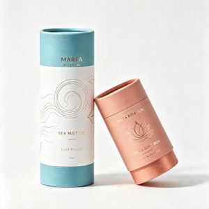 FX Custom Logo Luxury <b>Round</b> Paper Tube <b>Box</b> Sustainable Cardboard Cylinder Packaging for Cosmetic Perfume <b>Gift</b> Skin Care Products - Product Image 2