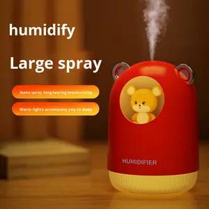 300MLクロスボーダー新製品漫画かわいい小さな虎ミニUSBプラスチックポータブル家庭用加湿器デスクトップ寝室用 - Product Image 4