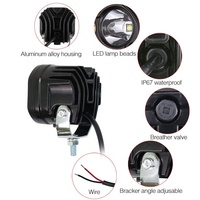 Oem véhicule étanche 3 pouces 40w Spot Led barres lumineuses 4x4 Offroad Laser Led brouillard gousses lumière de travail pour voiture camion tracteur moto