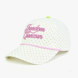 Gorra de Béisbol Personalizada con Letra Bordada y Cuerda de Puntos Verdes, Gorra Deportiva Transpirable y Ajustable para Mujer, para <span class=keywords><strong>Golf</strong></span>, Tenis y Actividades de <span class=keywords><strong>Playa</strong></span> - Product Image 1