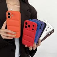 Coque Doudoune Antichoc de Luxe avec Logo de Marque pour iPhone 17 Air 16 15 14 13 12 11 Pro Max