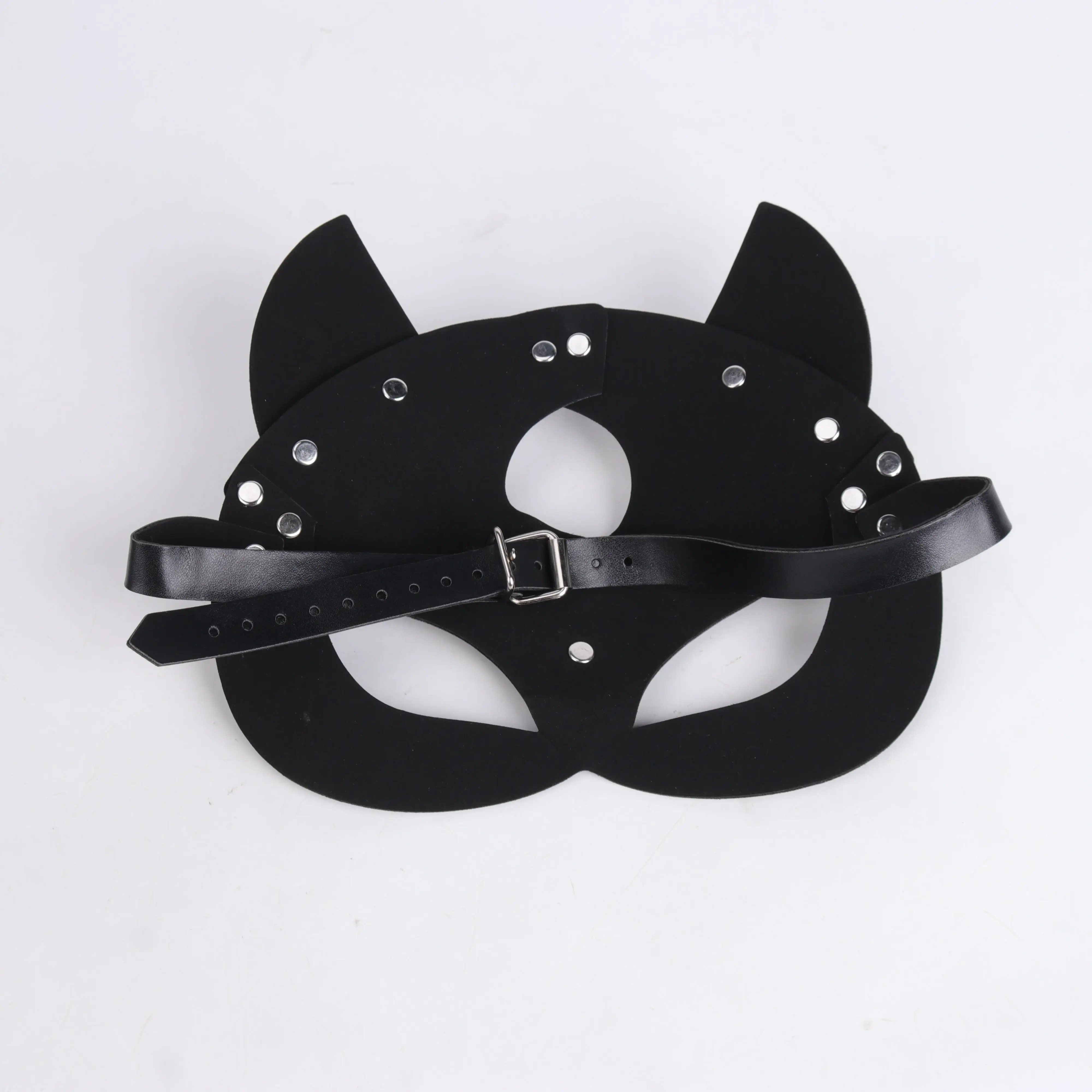 Black Flirting Punishment SM Shading sex Cat Leather Eye Mask Party Face Mask
