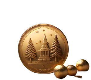 JinRuiXiang - Medallas y Monedas Personalizadas, Monedas Físicas de Metal Dorado con Diseño de Santa Claus - Product Image 5