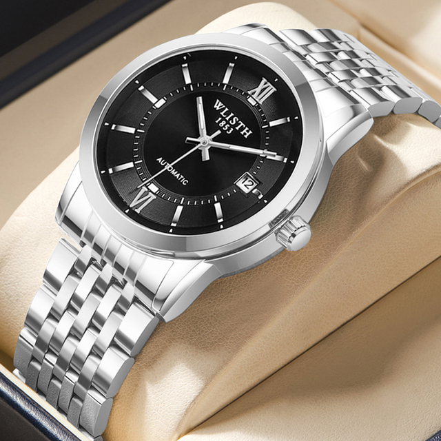 Wlisth High-grade Automatic Mechanical Watch Waterproof Business Watch Double-sided Hollow Gift Form Calendar Automatic Watch