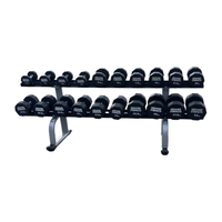 Support de Rangement Commercial pour Haltères Hexagonaux, Fabrication Métallique, Conception en A à 3 Niveaux, Fournisseur Direct d'Usine Chinoise pour la Rangement en Salle de Sport