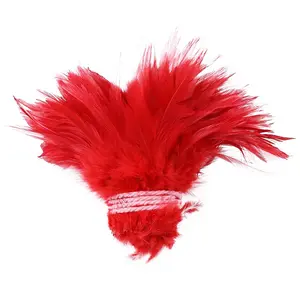 12-15cm Carnival Samba Costume 4-6'' Inch Bulk Sale Natural Bleached Multi-Color Dyed Chicken Rooster Tail Feather