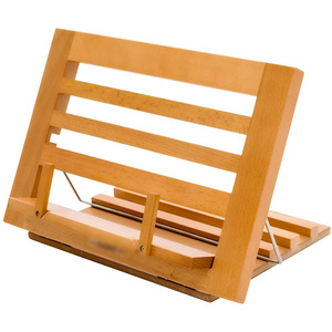 Bamboo Wood Book Rack Foldable Multi Purpose Reading <b>Stand</b> <b>Tablet</b> Holder Kitchen Menu Display <b>Stand</b> - Product Image 2