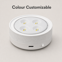 Lampe LED compacte et minimaliste à 4 trous, rechargeable par USB-C, RGB, pour armoire, placard, chambre, cadeau personnalisable