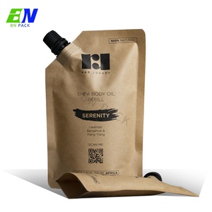 Thân Thiện Với Môi Tái Sử Dụng Doypack Kraft Bao Bì Thủ Công Túi Nắp Kéo Nước Giải Khát Pouch Cho Chất Lỏng Lưu Trữ - Product Image 1