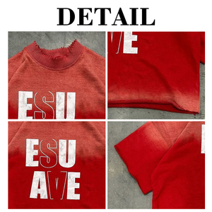 เสื้อยืดคอตตอนถักพิมพ์ลายแบบสั่งทำพิเศษ เนื้อผ้าหนา 100% สไตล์เรโทร ลุคทำสีซีดแบบย้อนยุค สตรีทแวร์ ทรงหลวม บ็อกซี่ แขนสั้น ระบายอากาศได้ดี - Product Image 6