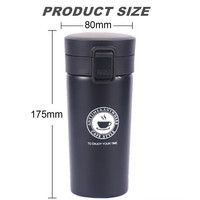 380ML 500ML acier inoxydable 304 vide Double couche thermos tasses rebondir Portable tasse à café couvercle rabattable tasse à café thermos infuseur