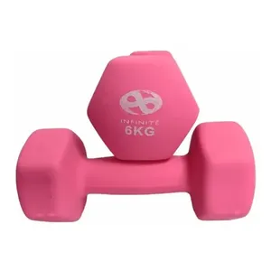 Coppia If-MN6 infinita di manubri in Neoprene da 6 kg per Home Gym Fitness personalizzabile in acciaio e ghisa con funzione bracci del corpo - Product Image 4
