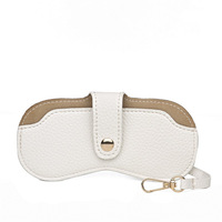 Étui à lunettes en cuir PU avec sangle en cuir et bracelet, étui portable pour lunettes de soleil, étui de rangement pour lunettes, boîte à lunettes